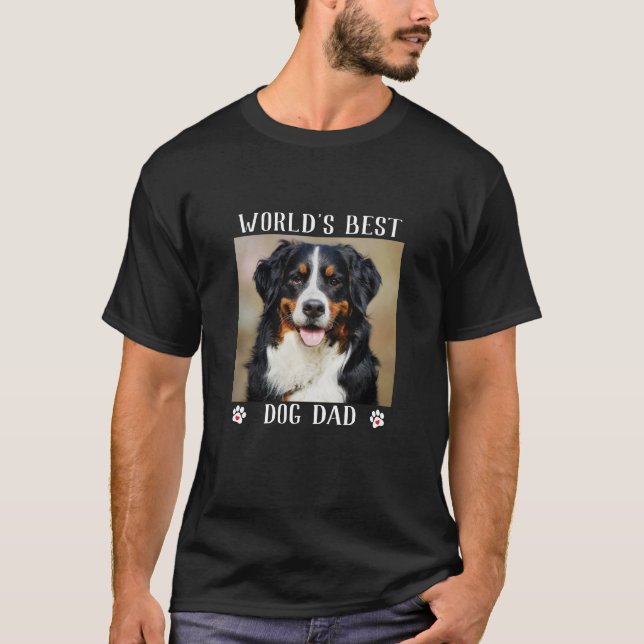 Das weltbeste Dog Vater Paw Prints Pet Foto T-Shirt (Vorderseite)