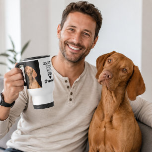 Das weltbeste Hunde-Vater-Herz-Paw-2-Foto Reisebecher