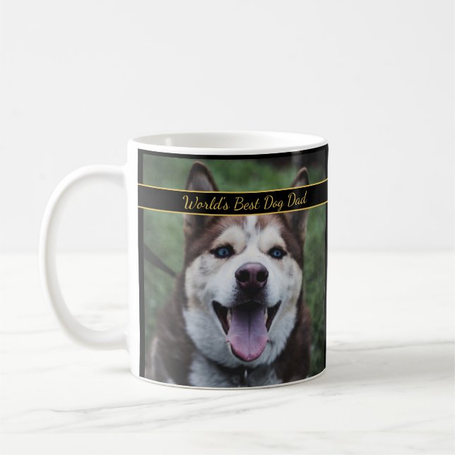 Das weltbeste Hunde-Vater-Pet-Foto Kaffeetasse (Links)