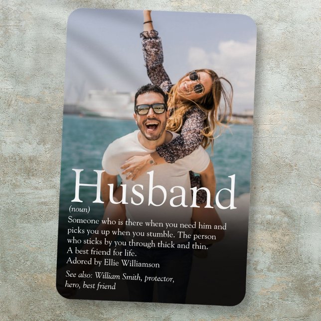 Das weltbeste Husband-Definition-Foto Magnet (World's Best Ever Husband Definition Photo Magnet)