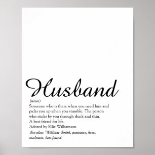 Das weltbeste Husband-Skript für die Definition Poster