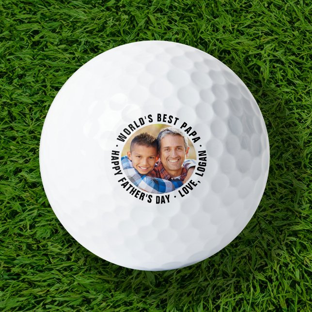 Das weltbeste Papa-Vatertag-Foto Golfball (Von Creator hochgeladen)