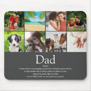 Das weltbeste Vater Pater Definition Foto grau Mousepad