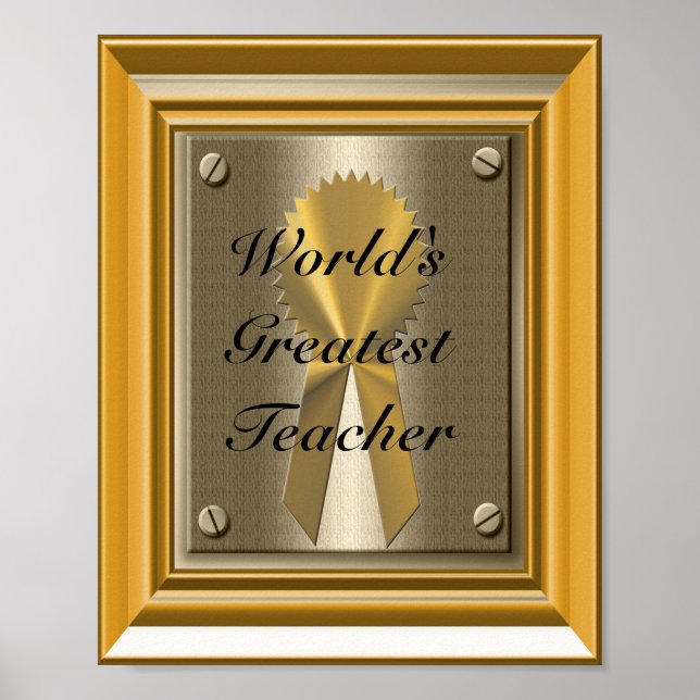 Das weltgrößte Lehrer-Poster-Printsigne Poster (Vorne)