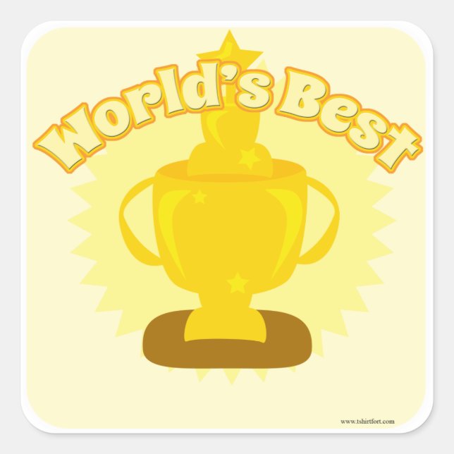 Das weltweit beste, anpassbare Design! Quadratischer Aufkleber (Vorderseite)