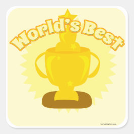 Das weltweit beste, anpassbare Design! Quadratischer Aufkleber