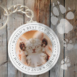 Das weltweit beste Cat Mama Classic Simple Foto Schlüsselanhänger<br><div class="desc">Dieses einfache und klassische Design besteht aus Serifentypografie und fügt ein benutzerdefiniertes Foto hinzu.</div>