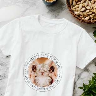 Das weltweit beste Cat Mama Classic Simple Foto T-Shirt