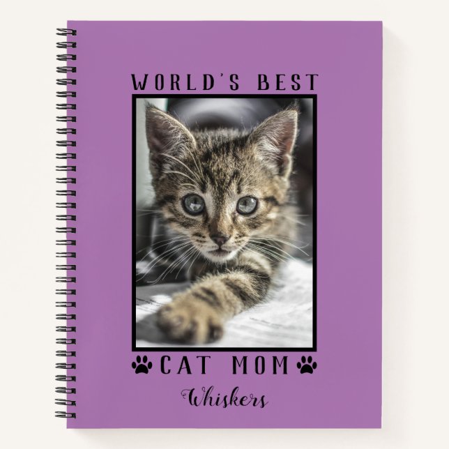 Das weltweit beste Cat Mama Paw Prints Pet Foto Li Notizbuch (Vorderseite)