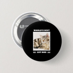 Das weltweit beste Cat Vater Custom Foto Personali Button