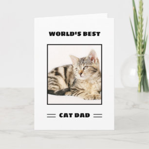 Das weltweit beste Cat Vater Custom Foto Personali Karte