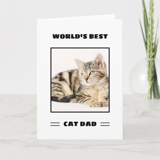 Das weltweit beste Cat Vater Custom Foto Personali Karte (Vorderseite)