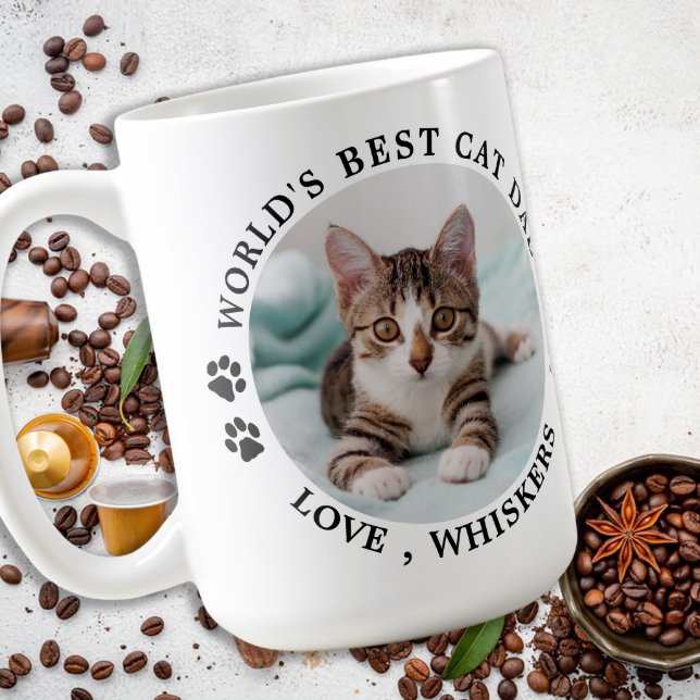 Das weltweit beste Cat Vater Personalisiert Pet Fo Kaffeetasse (Von Creator hochgeladen)