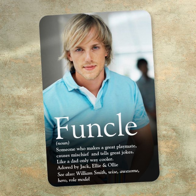 Das weltweit beste funktionelle Onkel Definition-F Magnet (World's Best Funcle Uncle Definition Photo Magnet)