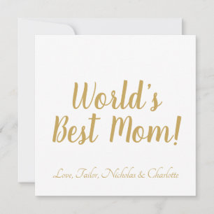 Das weltweit beste Goldskript für die Mama niedlic Einladung