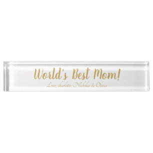 Das weltweit beste Goldskript für die Mama niedlic Namensplakette