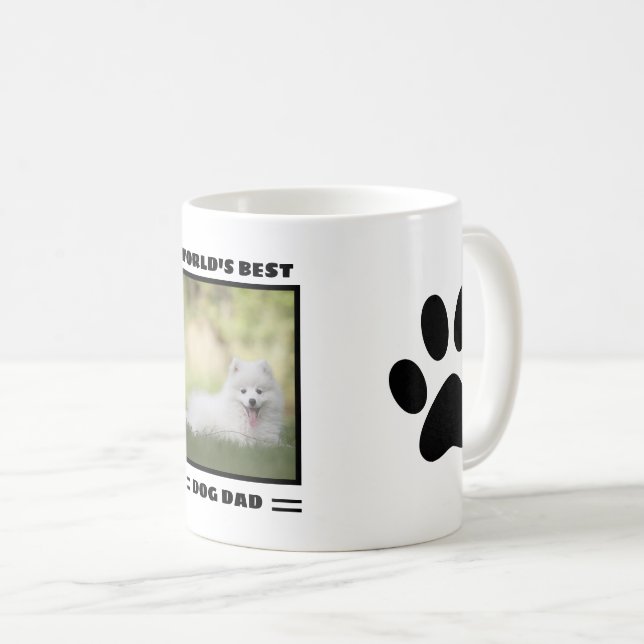 Das weltweit beste Hund-Vater-Custom-Foto Personal Kaffeetasse (VorderseiteRechts)