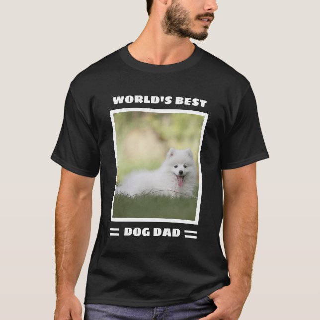 Das weltweit beste Hund-Vater-Custom-Foto Personal T-Shirt (Vorderseite)