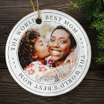 Das weltweit beste klassische Foto der Mama Keramik Ornament<br><div class="desc">Dieses einfache und klassische Design besteht aus Serifentypografie und fügt ein benutzerdefiniertes Foto hinzu.</div>