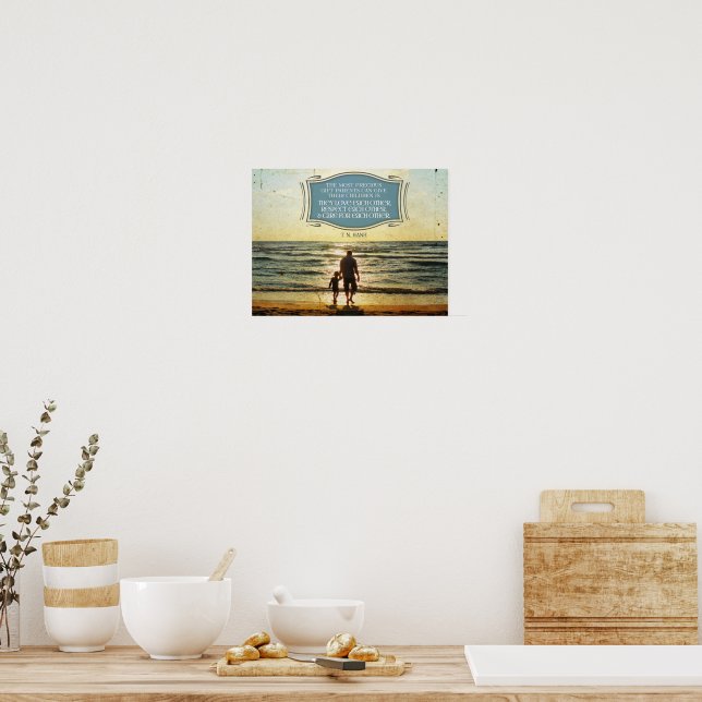 Das wertvollste Geschenk, das Eltern geben können Poster (Küche)