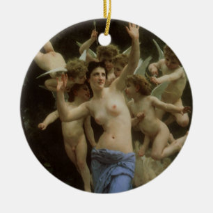 Das Wespennest von William Adolphe Bouguereau Keramikornament