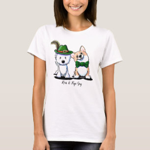 Das Westie und der Corgi KiniArt St.-Paddys T-Shirt