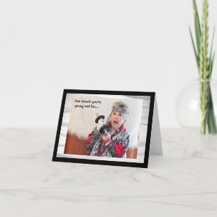 Das Wetter mit dem Knie humorvoll vorhersagen Karte