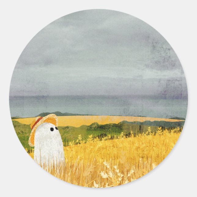 Das Wheatfield Runder Aufkleber (Vorderseite)
