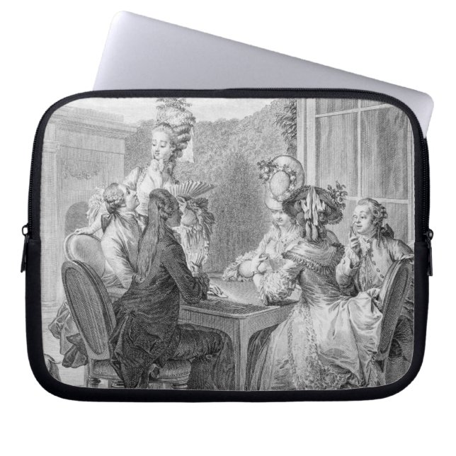Das Whist Party, 1783, graviert durch Jean Dambrun Laptopschutzhülle (Vorderseite)