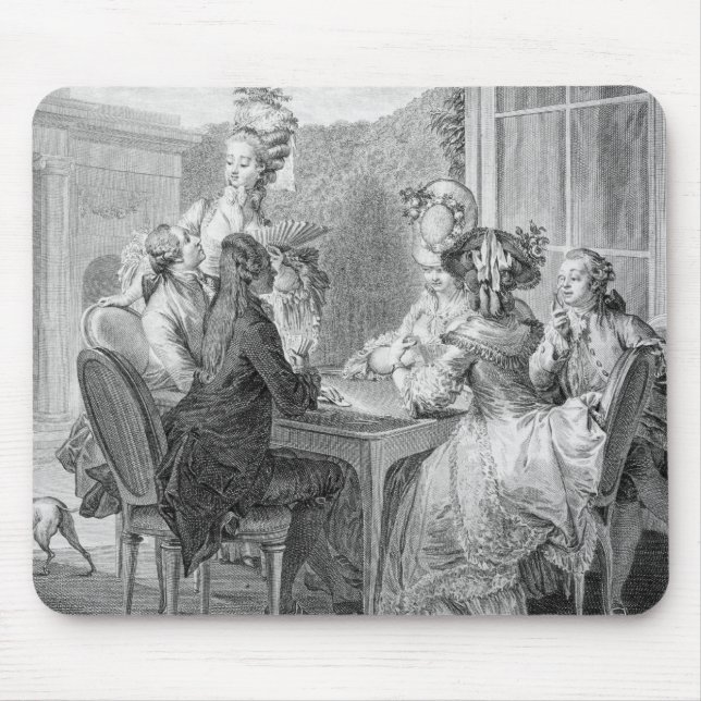 Das Whist Party, 1783, graviert durch Jean Dambrun Mousepad (Vorne)