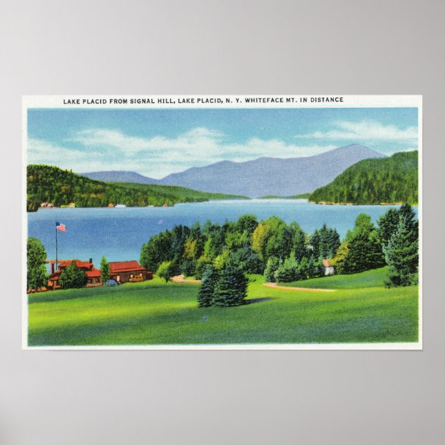 Das Whiteface MT in der Ferne Poster (Vorne)
