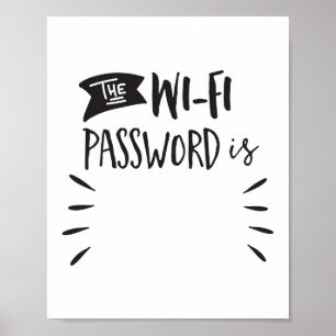 Das Wi-Fi-Kennwort lautet: Poster