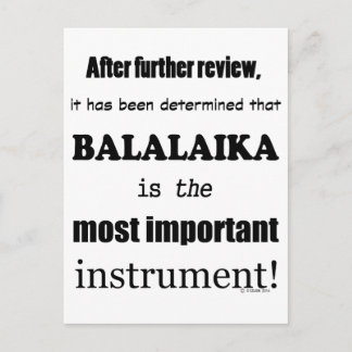 Das wichtigste Instrument Balalaika Postkarte