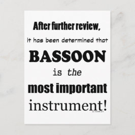 Das wichtigste Instrument des Bassoon Postkarte
