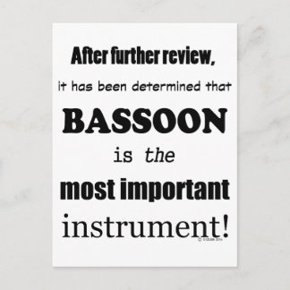 Das wichtigste Instrument des Bassoon Postkarte