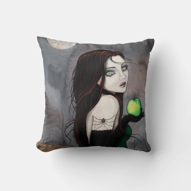 Das Widow Gothic Art Throw Kissen (Vorderseite)