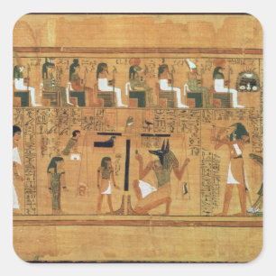 Das Wiegen des Herzens gegen das Feather Quadratischer Aufkleber