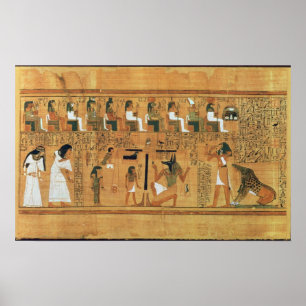 Das Wiegen des Herzens gegen die Feder von Poster