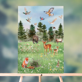 Das wilde Leben der Waldtiere Acrylschild