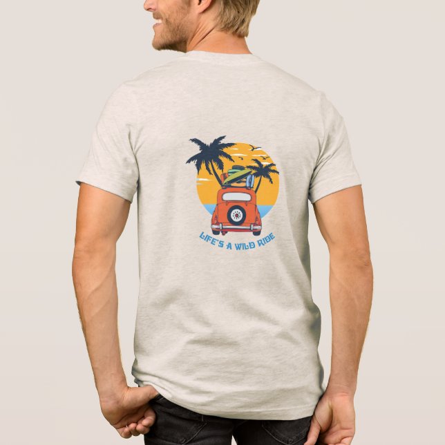 Das wilde Leben Tri-Blend Shirt (Rückseite)