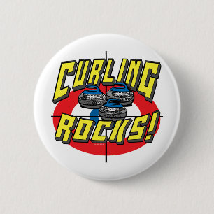 Das Winden schaukelt blaue Stein-T - Shirts und Button