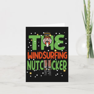 Das Windsurfen Nutcracker Funny Christmas Pajama Karte
