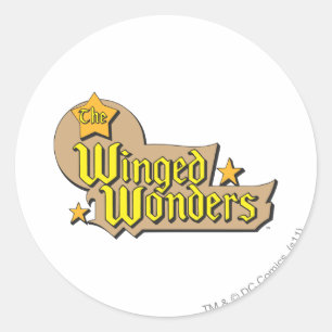 Das Winged Wonders-Logo Runder Aufkleber