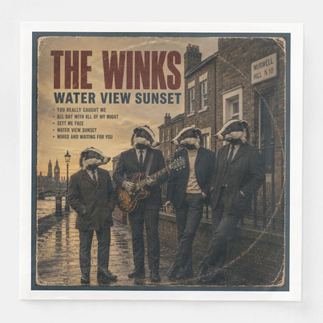 Das Winks-Album: eine Parodie Serviette (Vorderseite)