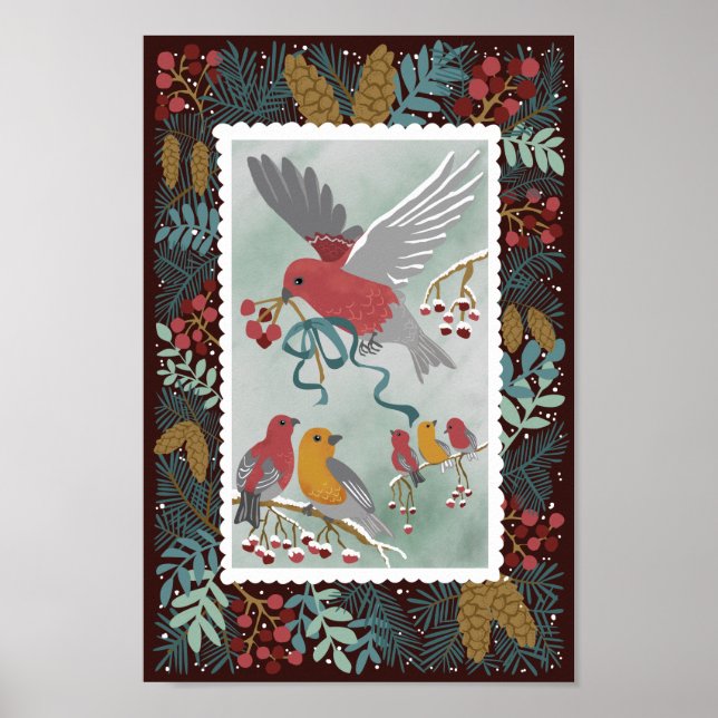 Das Winter Earth Song Crimson Red Poster (Vorne)