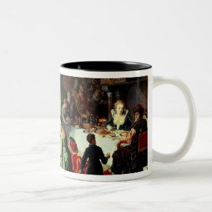 Das Winter-Fest, Ansammlung in dem bayerischen Zweifarbige Tasse