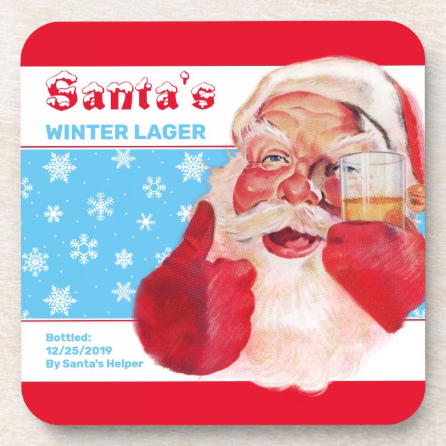 Das Winterlager des Weihnachtsmanns Getränkeuntersetzer (Vorderseite)