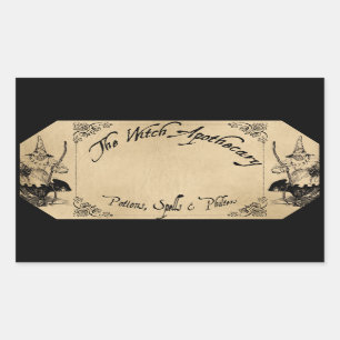 DAS WITCH-ETIKETT RECHTECKIGER AUFKLEBER