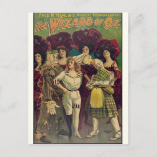 Das Wizard of Oz Musical Vintage Poster 1903 Postkarte