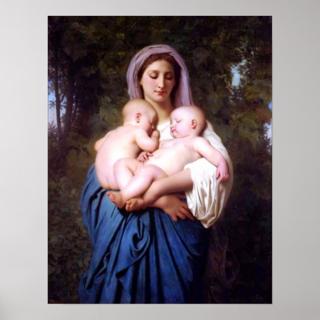 Das Wohltätigkeit Poster von Master Bouguereau (Vorne)